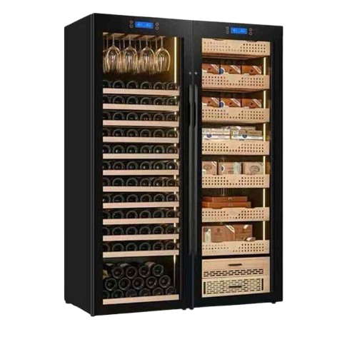 Cohiba H22180 2-in-1 Wine & Cigar Cabinet
