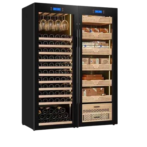 Cohiba H22163 2-in-1 Wine & Cigar Cabinet
